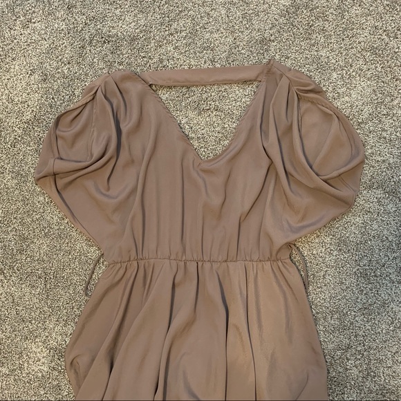 Tan handkerchief hem dress size large - Picture 3 of 6